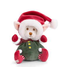 Мягкая игрушка Bukowski | Мишка Ziggy Santa's Little Helper с белым мехом - 15 см