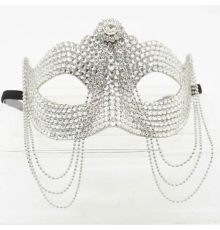 Маска зі страз з ланцюжками Cor Mulder | Шампань