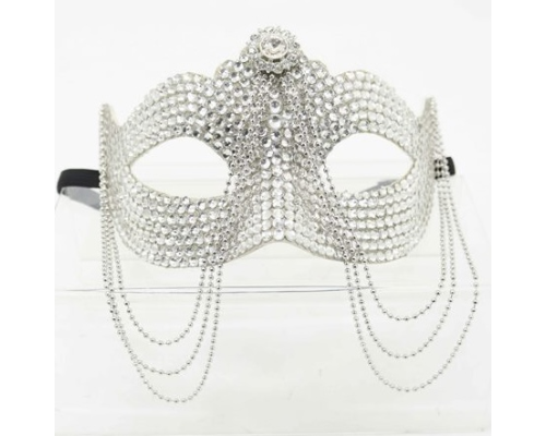 Маска зі страз з ланцюжками Cor Mulder | Шампань