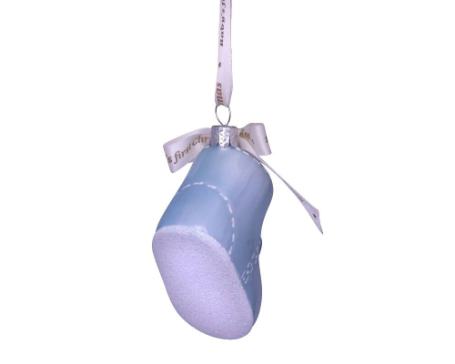 Ялинкова прикраса Vondels | Блакитна декоративна туфелька для першого різдвяного свята малюка - 6 см