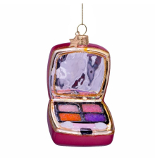 Ялинкова прикраса Vondels | Палітра тіней для повік оранжево-рожевого кольору, висота - 7,5 см