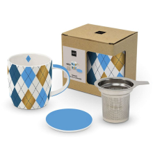 Чашка для чая PPD | С крышкой и ситечком в подарочной упаковке - 350 мл