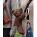 Сумка через плече Doudou | Коричневий плюшевий ведмедик – 30 см
