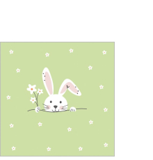 Салфетки PPD | «Привет, Пасха» - Салатовые - 25 x 25 см