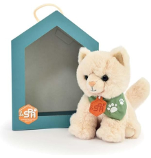 Мягкая игрушка Doudou | Котик в домике SPA - 16 см