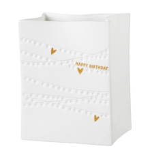 Подсвечник Räder | Белый «Happy Birthday» - 8*6*10 см