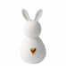 Статуетка порцелянова Räder | Білий зайчик із золотим сердечком - Ø 6 см - H 13 см