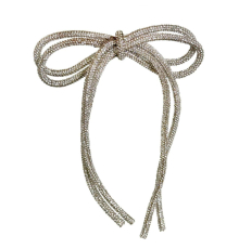 Ялинкова прикраса ShiShi | Срібний бант із діамантового шнура - 18 см