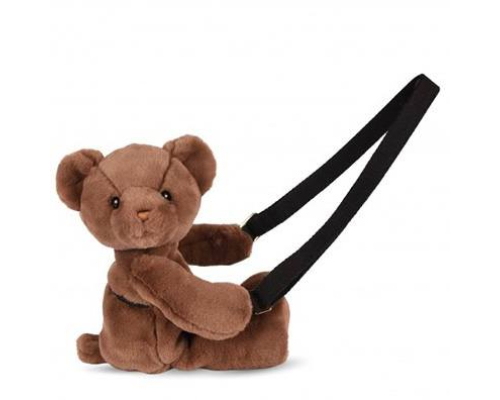Сумка через плече Doudou | Коричневий плюшевий ведмедик – 30 см