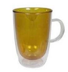 Чашка Kaheku | Moretti с двойными стенками - Янтарь - Ø 8,5 - H 12,5 см - 300 мл