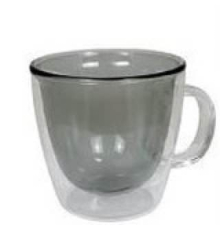 Чашка Kaheku | Moretti с двойными стенками - Серая - Ø 8,5 - H 8 см - 200 мл