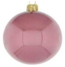 Ялинкова прикраса Kaheku | Куля - Рожева пудра - Ø 10 см