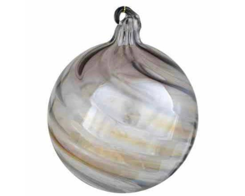 Ялинкова прикраса Kaheku | Куля - Вихрова сіра - Ø 10 см