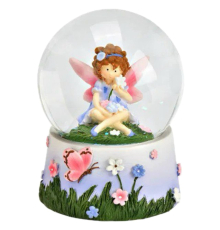 Снігова куля G.Wurm | Фея - Бузкова - 6x9x6 см