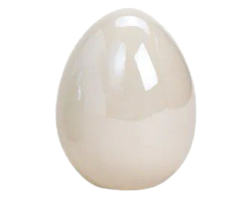 Великоднє яйце G.Wurm | Керамічне - Біле - 6x7x6 см