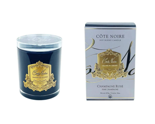 Ароматична свічка Cote Noire | Рожеве шампанське / Pink Champagne — Золото — 450 г