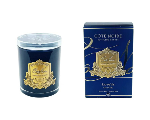 Ароматична свічка Cote Noire | Бренді / Eau De Vie — Чорна — Золото — 185 г
