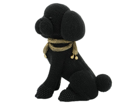 Статуетка Cor Mulder | Пудель - Чорний/Золото - 19 см