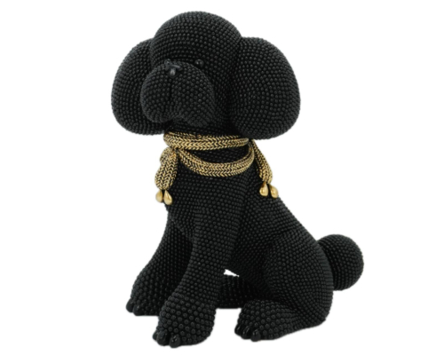 Статуетка Cor Mulder | Пудель - Чорний/Золото - 19 см