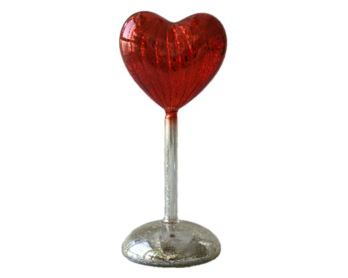 Статуетка Cor Mulder | Серце - Червоно-сріблясте - 23 см