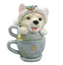 Статуетка Cor Mulder | Собачка в чашці - 9 см