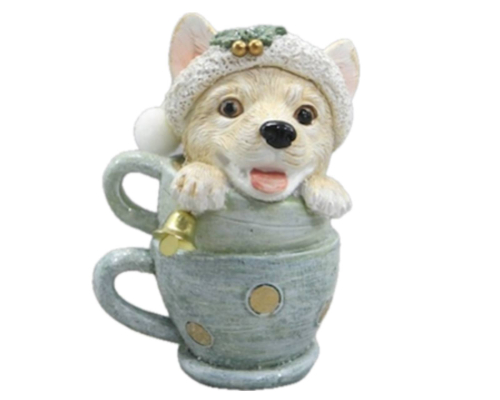 Статуетка Cor Mulder | Собачка в чашці - 9 см