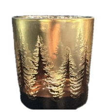 Свічник Cor Mulder | Ялинки - Коричневий/Золотий - 8 см