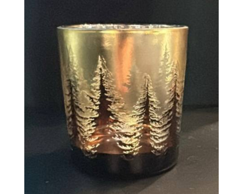 Свічник Cor Mulder | Ялинки - Коричневий/Золотий - 8 см