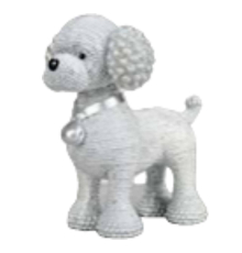 Статуэтка Cor Mulder | Пудель - Серебристый - 15 см