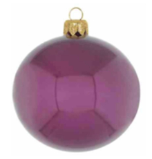 Ялинкова прикраса Kaheku | Куля - Фіолетова - Ø 10 см