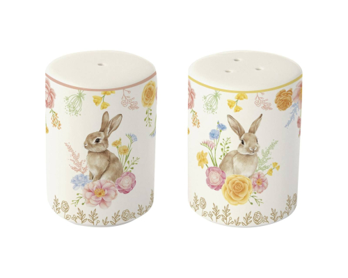 Набір для спецій Pozzi Milano | Happy Easter — Фарфор — 2 шт — 7 см