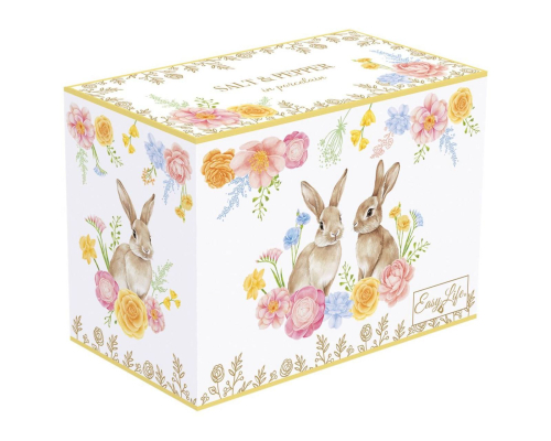 Набір для спецій Pozzi Milano | Happy Easter — Фарфор — 2 шт — 7 см