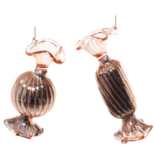 Ялинкова прикраса ShiShi | Цукерка рожеве золото - 9 см