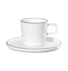 Чашка для эспрессо с блюдцем Asa Selection | Ligne noire - 80 мл