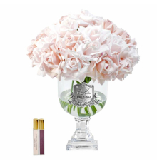 Аромадифузор Cote Noire | Розкішний букет з версальських троянд - Mix рожевих троянд - Срібний значок