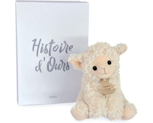 М'яка іграшка Doudou | Овечка Histoire d'Ours у подарунковій коробці – 20 см