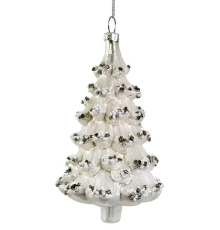 Ялинкова прикраса ShiShi | Ялинка перламутрово-біла - 13 см