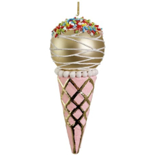 Ялинкова прикраса ShiShi | Морозиво рожеве - 15 см