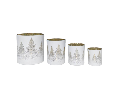 Свічник Cor Mulder | Ялинка - Білий/Золотий - 12,5 см