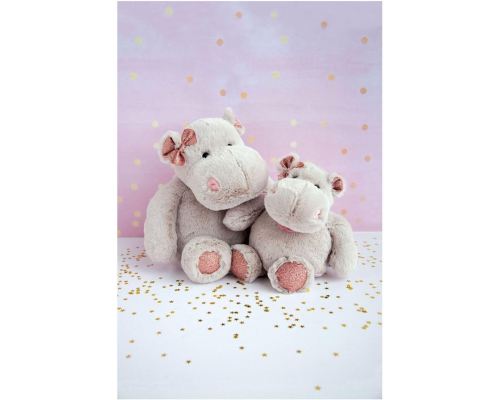 М'яка іграшка Doudou | Бегемот з бантиком Histoire D'Ours "Hippo Girl" - 25 см