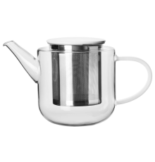 Чайник стеклянный с белой ручкой | Asa Selection - 1,1 л