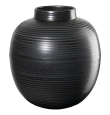 Ваза черная Asa Selection | Черная - Керамогранит - Ø 20 - H 22 см