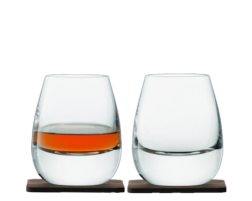 Келихи для віскі LSA | Whisky Islay Tumbler & Walnut Coaster 250 мл. - 2 шт.