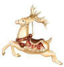 Ялинкова прикраса Goodwill | Олень, що стрибає - 11 см