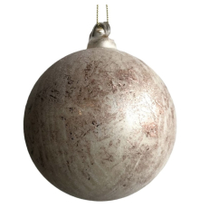 Новорічна куля ShiShi - рожева з золотом - 10 см