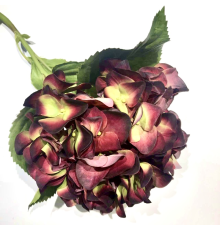 Искусственная гортензия Silk-Ka | Красно-зеленая  - 96 см