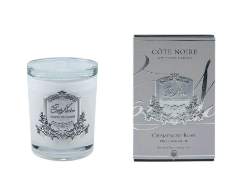 Аромасвеча White Vessel Cote Noire | Розовое шампанское - Серебро - 185 г