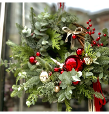 Новогодний веночек "Золотые огоньки"