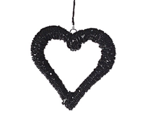 Паєтки-сердечко Cor Mulder | Чорне - 11 см