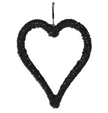 Паєтки-сердечко Cor Mulder | Чорне - 20 см